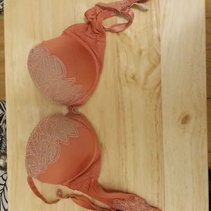 Calvin Klein pink and nude lace pushup bra 34 B